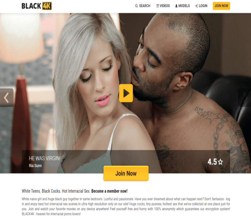 Black4K review - OPTIMUM INTERRACIAL PORN SITES