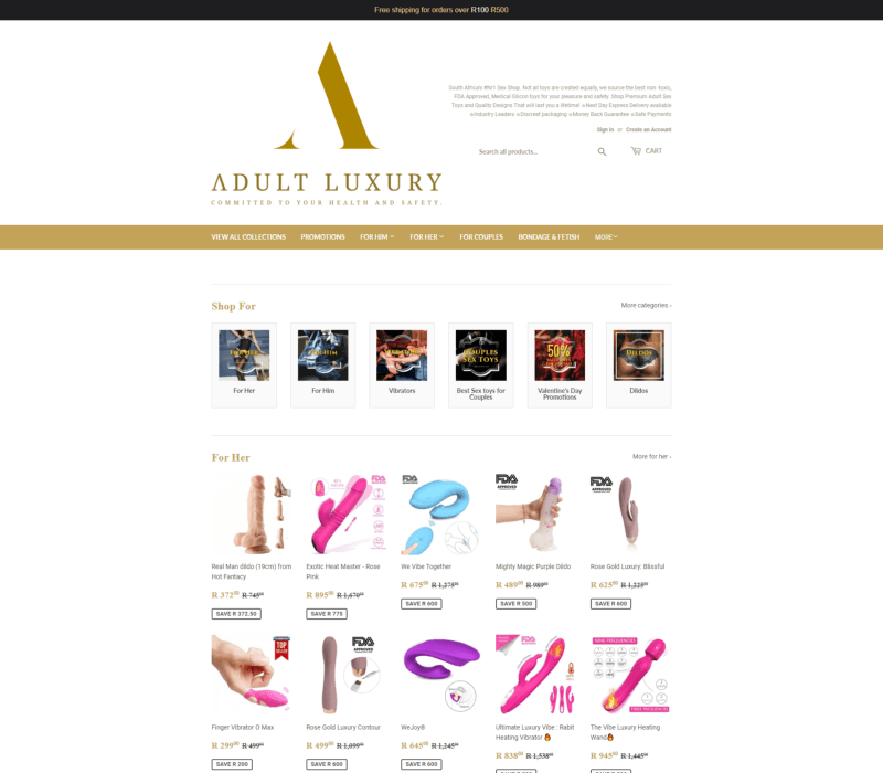 Агляд Adultluxury - сайты Sexshop