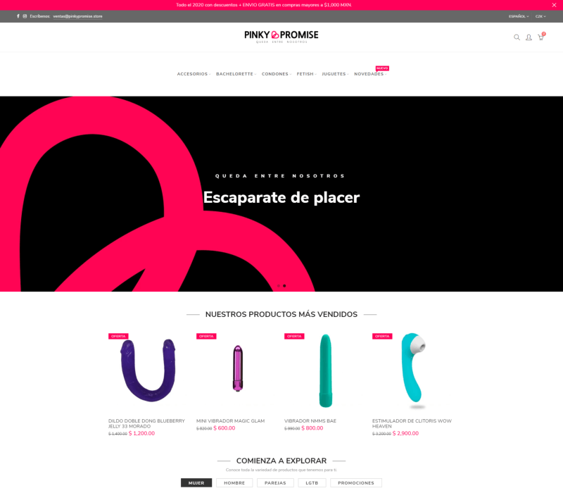 Преглед на Pinkypromise - сајтови за Sexshop