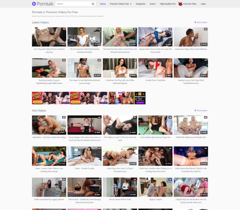 porntab apskats Labākās bezmaksas porno vietnes