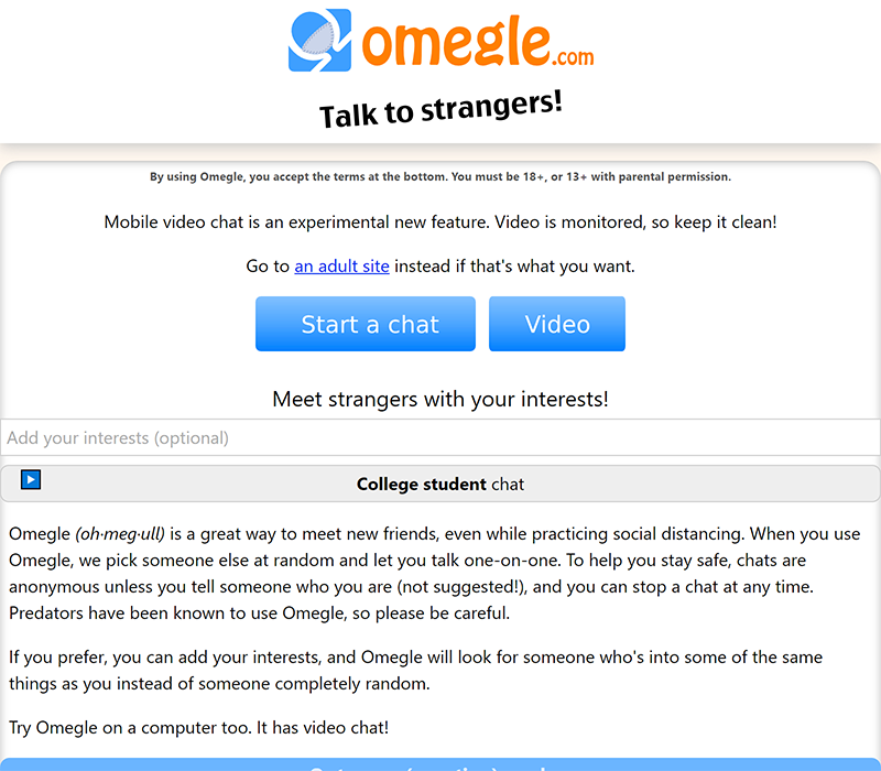 Omegle Sex Talk