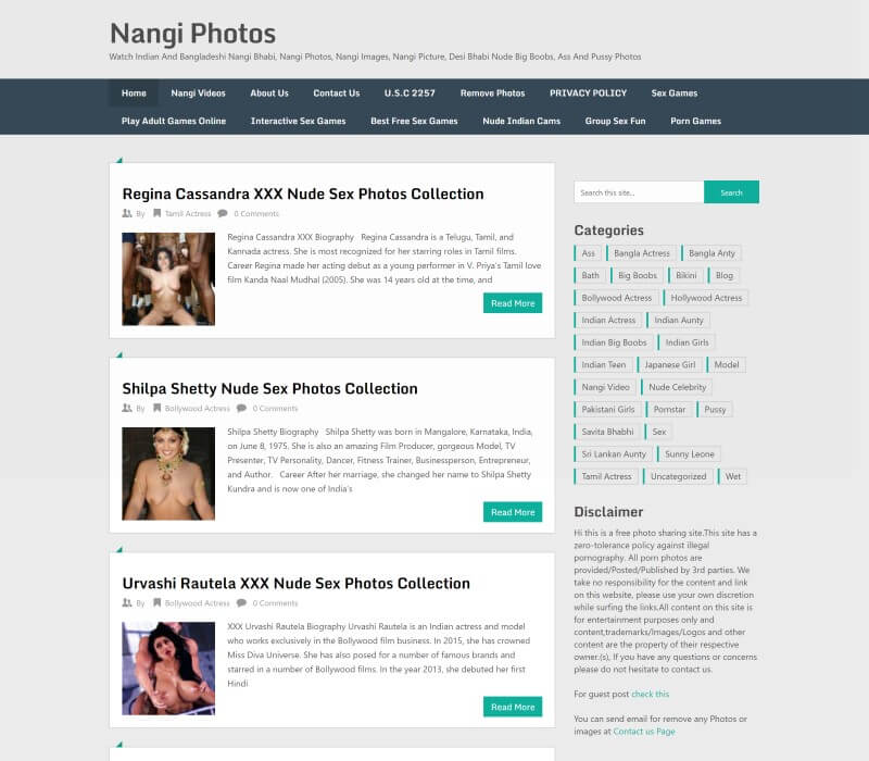 Nangiphotos.com mājas lapa