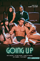 2023 XBIZ Award winner for Feature Movie of the Year, Going Up porn movie poster with sexy pornstars.