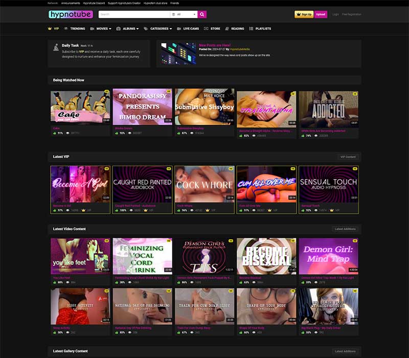 HypnoTube Homepage