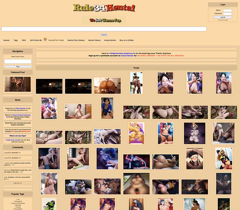 Rule34Hentai Homepage