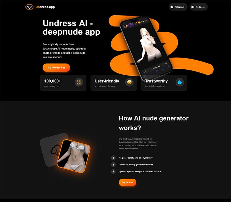 Undress AI Homepage