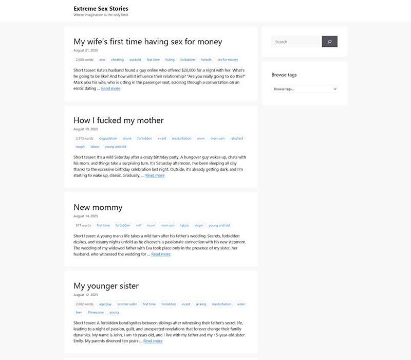 Extreme Sex Stories Rezension