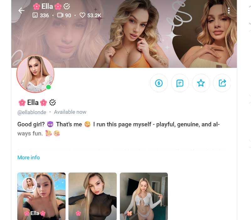 Ella Blonde OnlyFans Pagină