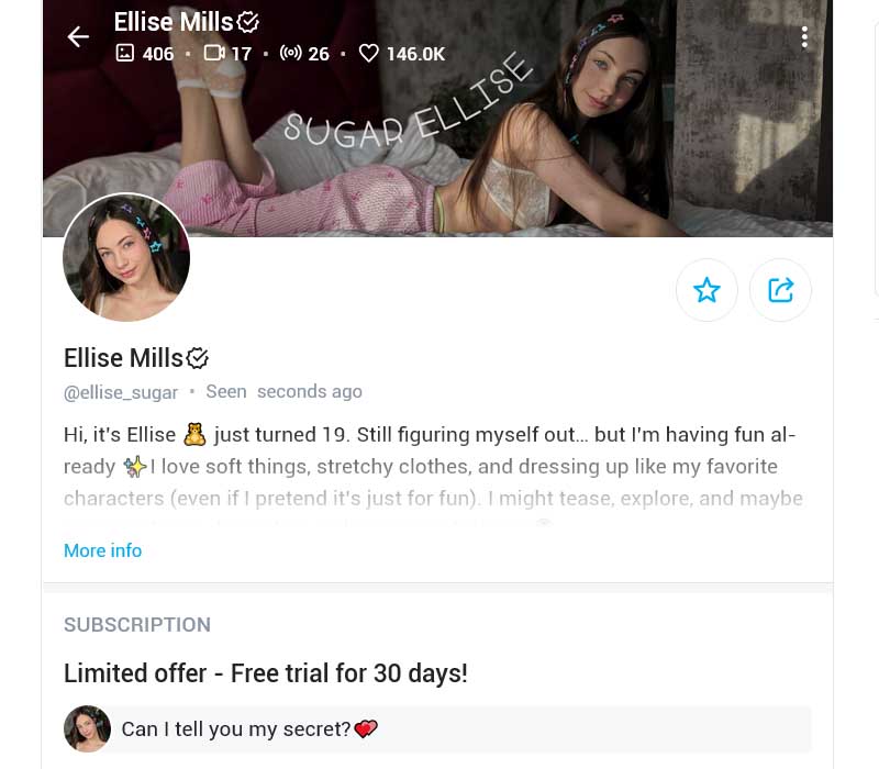 Елліз Шугар OnlyFans