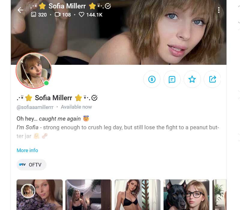 Sofia Miller OnlyFans oldal