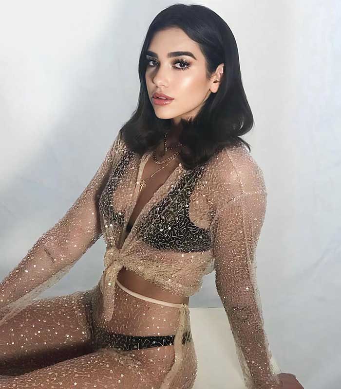 Dua Lipa gjennomsiktige klær