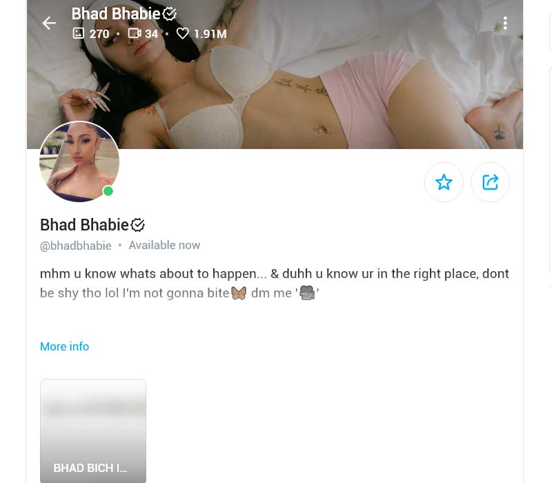Bhad Bhabie OnlyFans