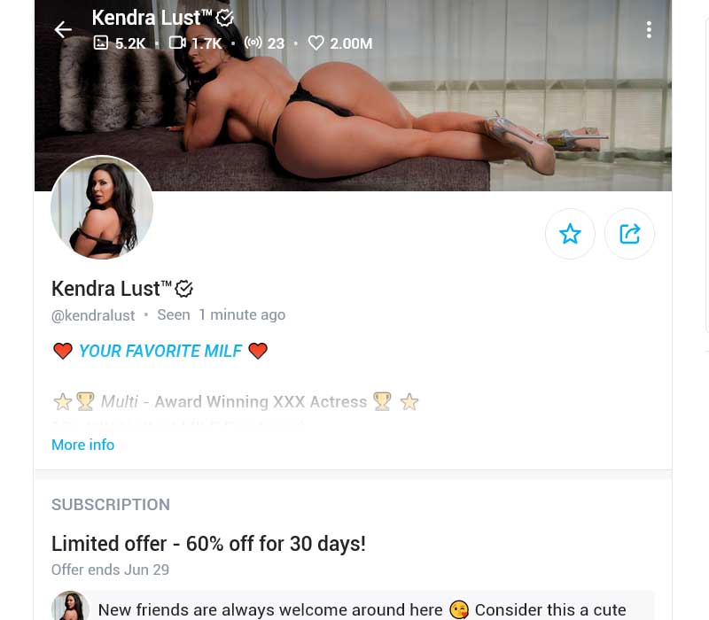 Kendra Lust OnlyFans