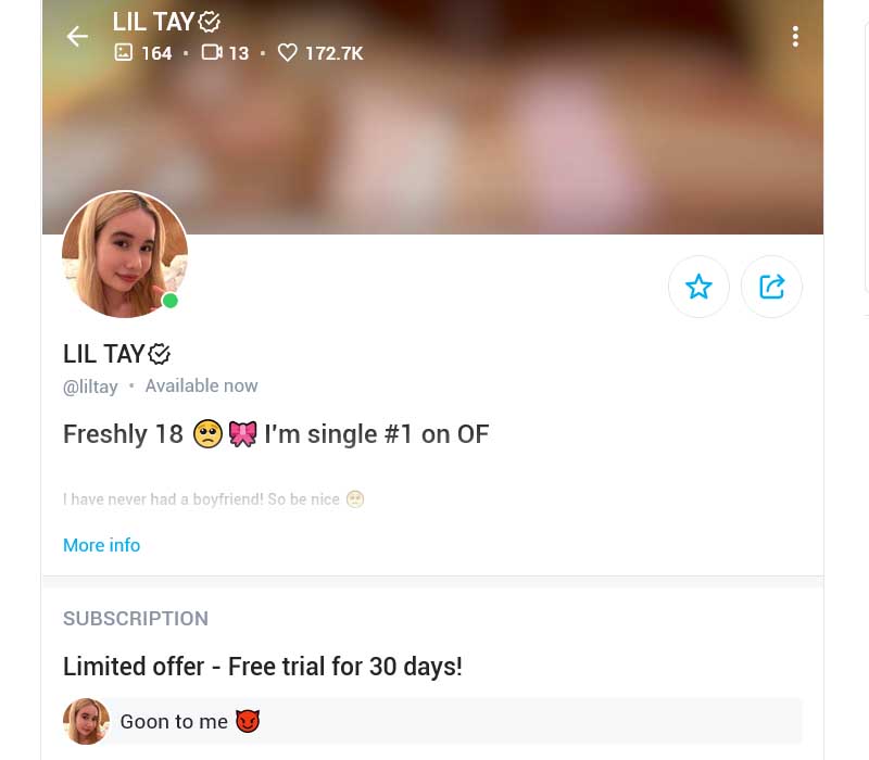 Lil Tay OnlyFans