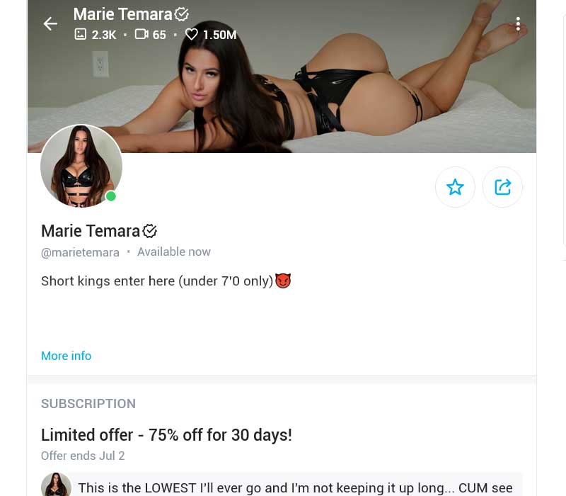 Marie Temara OnlyFans